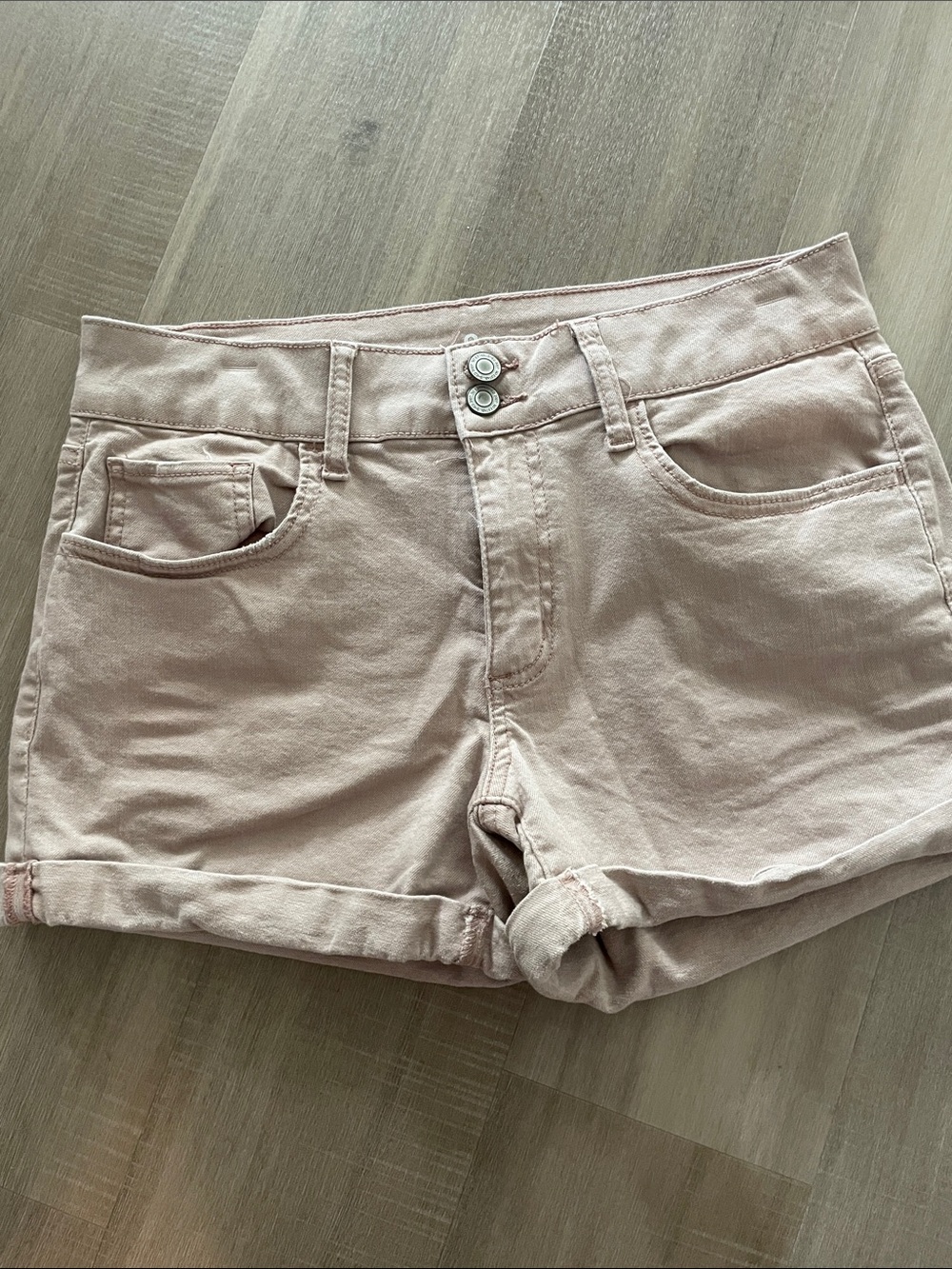 SO Blush Pink High-Rise Roll-Cuff Jean Shorts